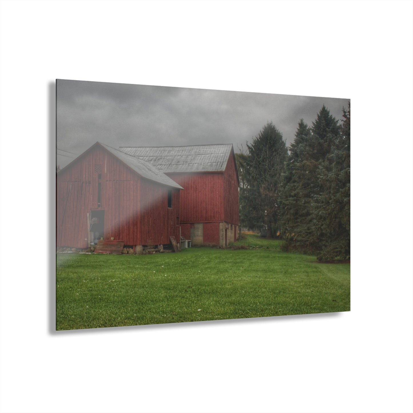 U R There Photography Bowers Road Red II Rustic Farmhouse Acrylic Wall Print