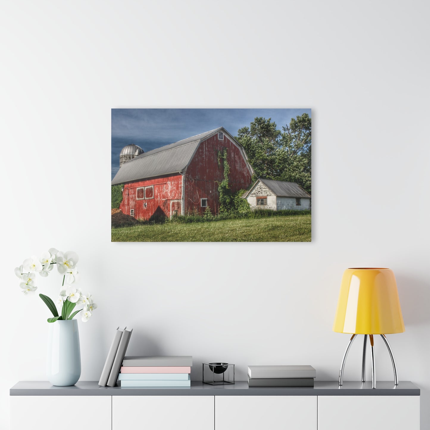 U R There Photography Stanley Road Red in Summer I Rustic Farmhouse Acrylic Wall Print