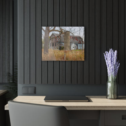 U R There Photography Hill Road Roadside Grey II Rustic Farmhouse Acrylic Wall Print