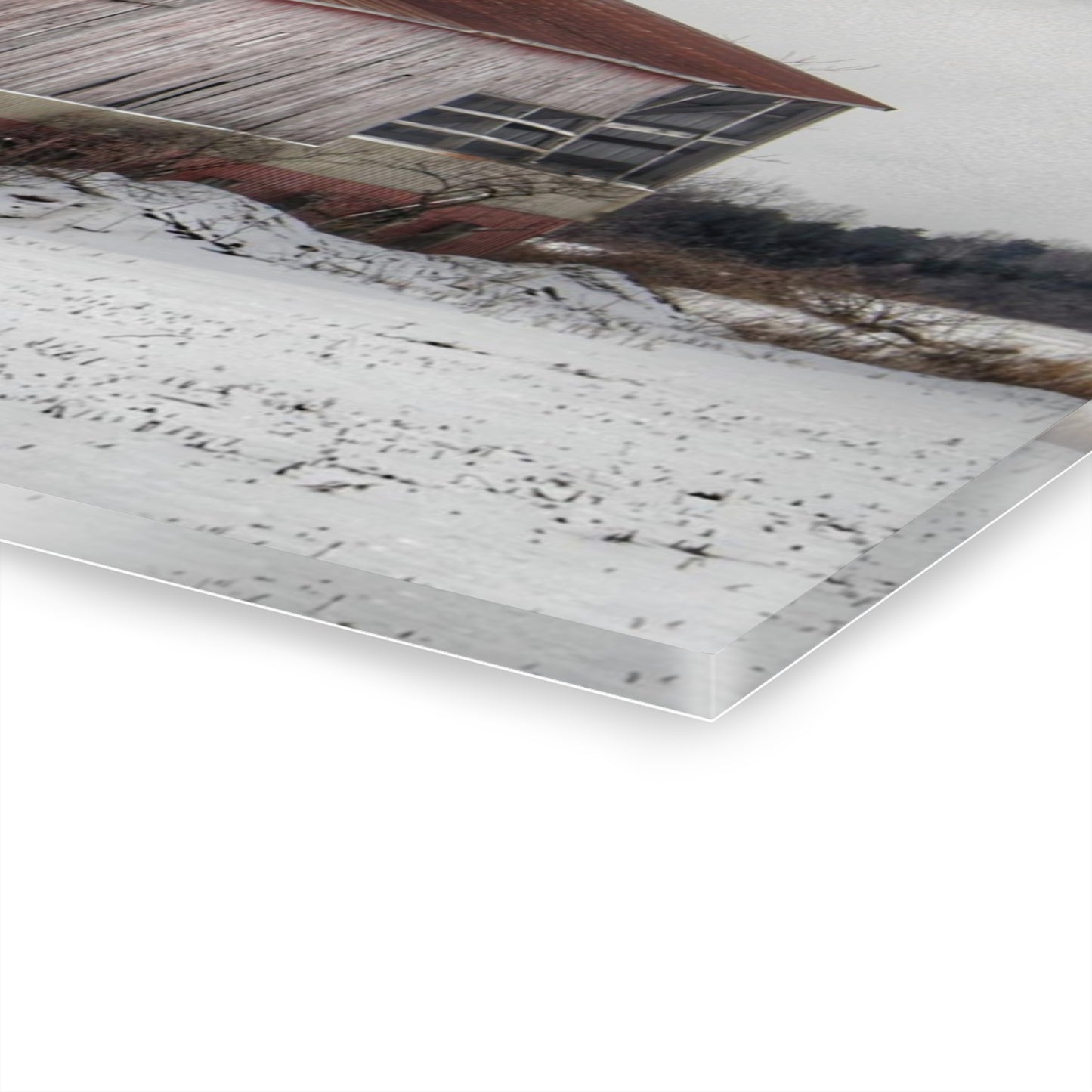 U R There Photography Babcock Road Grey Rustic Farmhouse Acrylic Wall Print