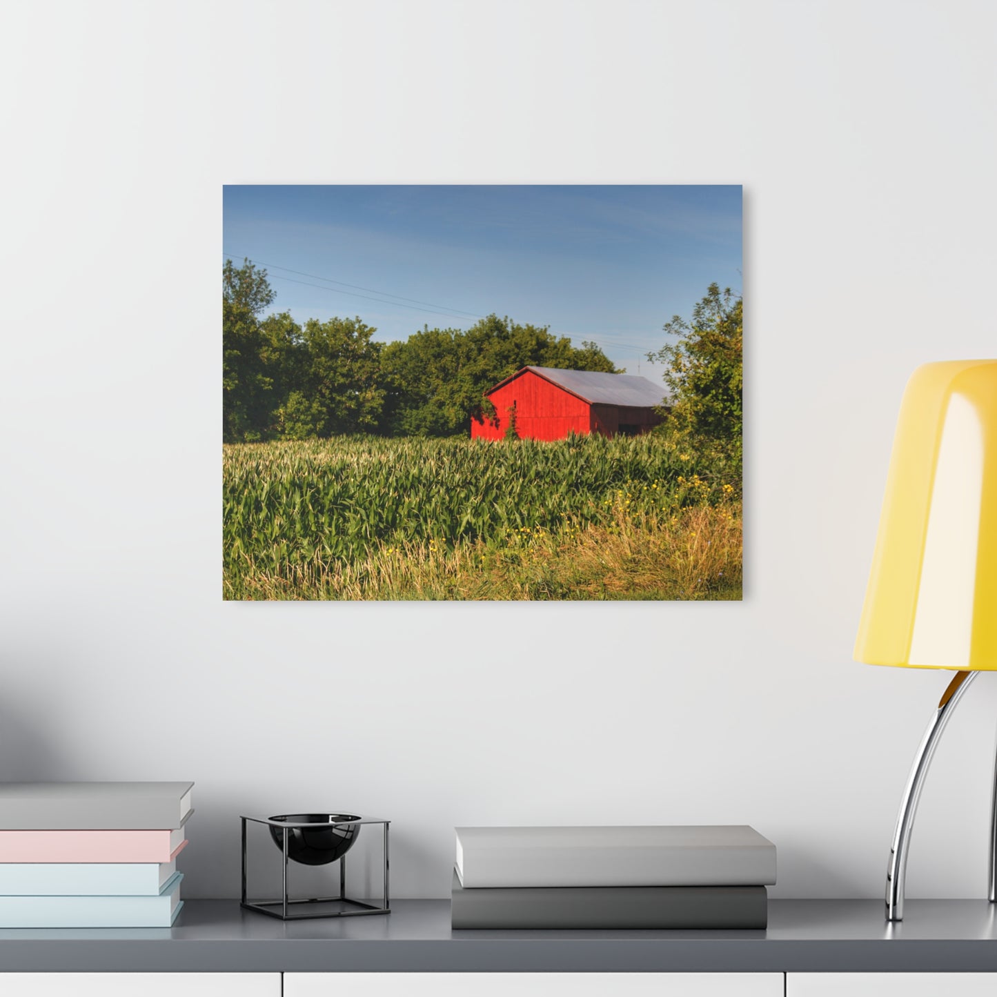 U R There Photography Willard Road Red II Rustic Farmhouse Acrylic Wall Print