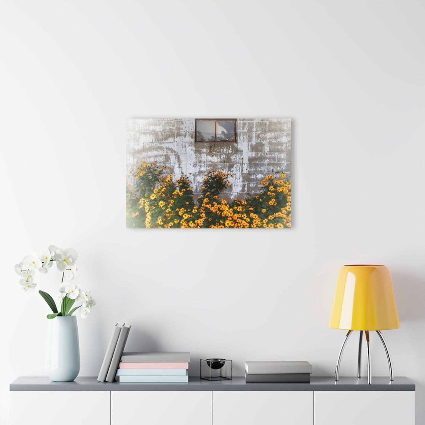 U R There Photography Golden Blooms on McDowell Rustic Farmhouse Acrylic Wall Print