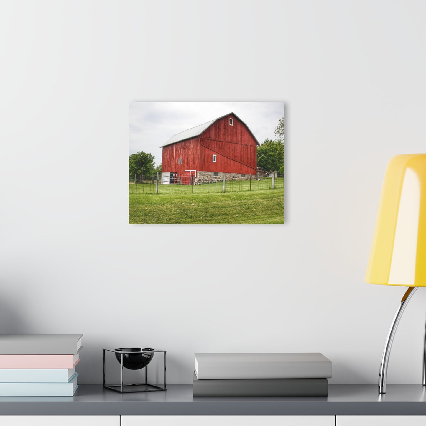U R There Photography Elba Road Red II Rustic Farmhouse Acrylic Wall Print