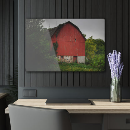 U R There Photography Brown Road Hidden Red I Rustic Farmhouse Acrylic Wall Print