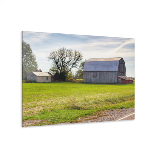 U R There Photography North Gera Road Red Rustic Farmhouse Acrylic Wall Print