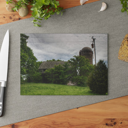 U R There Photography Higgins Road Greys Beyond the Greens Rustic Farmhouse Tempered-Glass Cutting Board