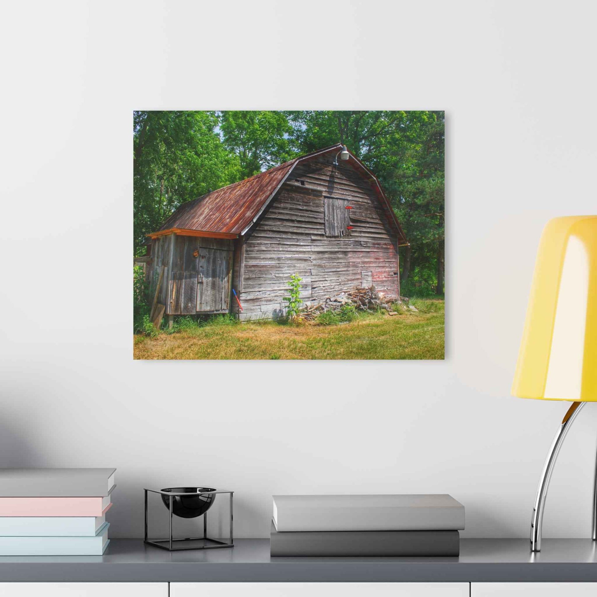 U R There Photography Roadside Grey Rustic Farmhouse Acrylic Wall Print