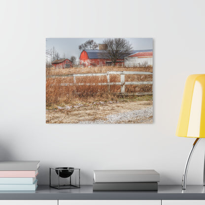 U R There Photography Mound Road Reds Rustic Farmhouse Acrylic Wall Print