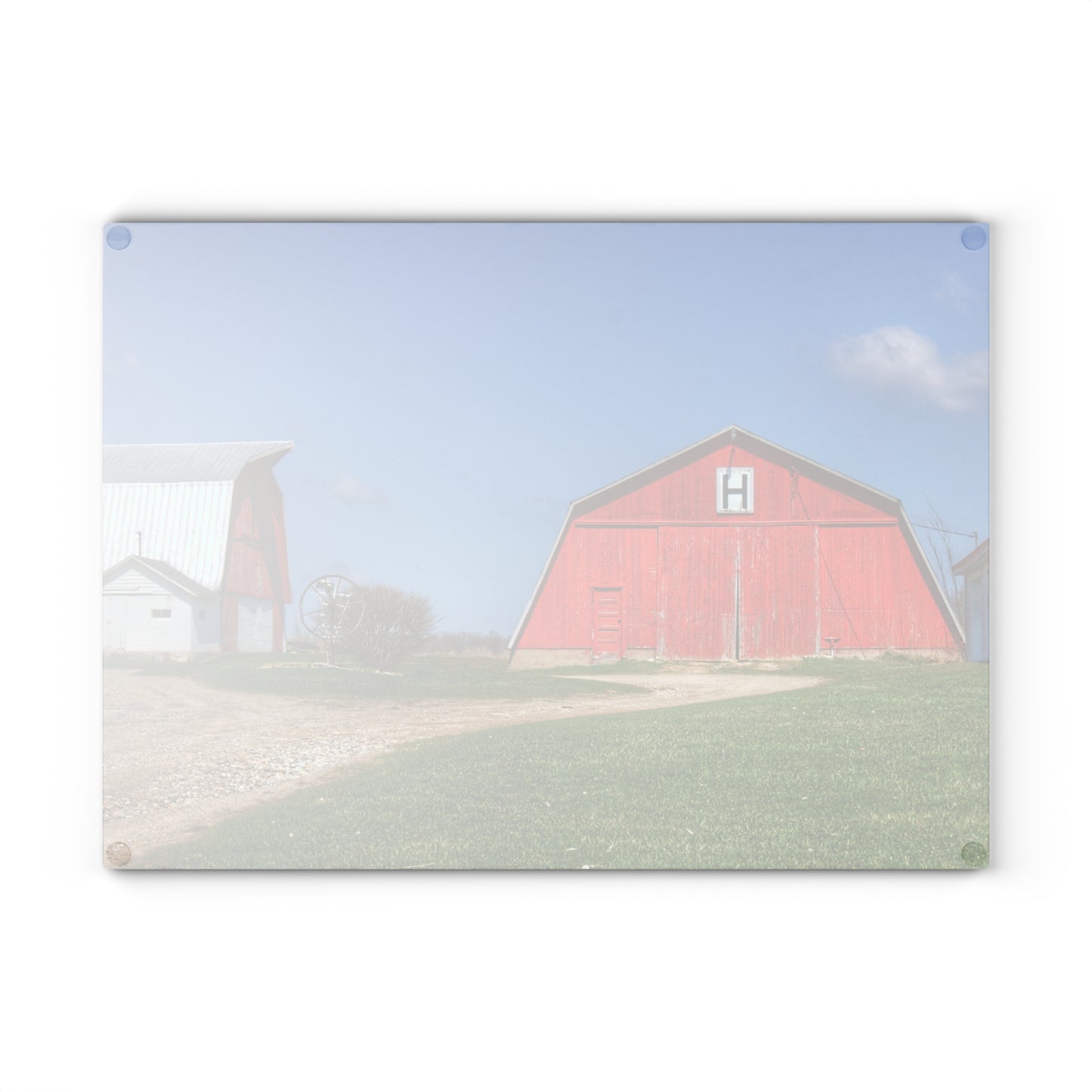 U R There Photography Shay Lakee Duo Rustic Farmhouse Tempered-Glass Cutting Board