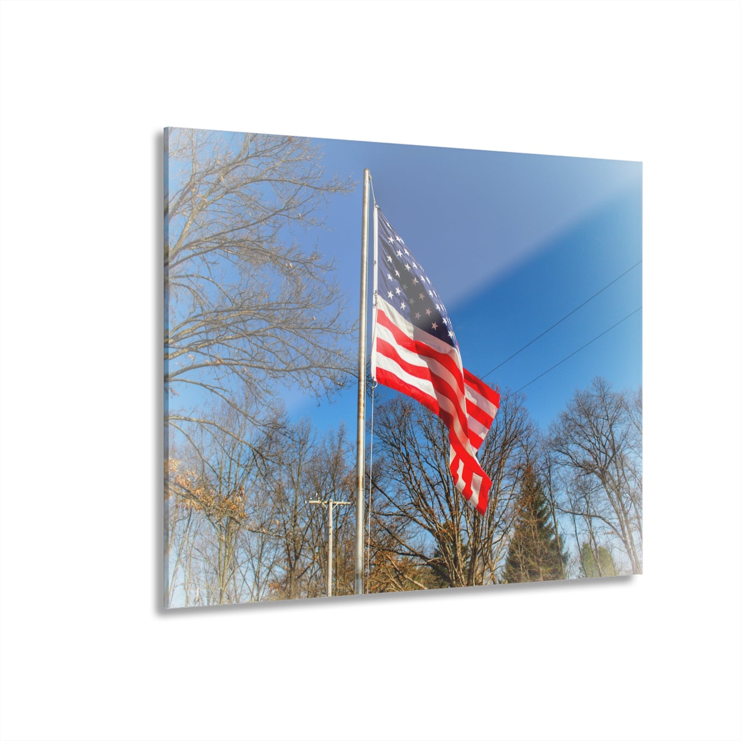U R There Photography Our Grand Old Flag Rustic Farmhouse Acrylic Wall Print