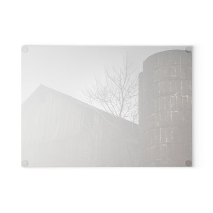 U R There Photography Brandon Hill Grey Rustic Farmhouse Tempered-Glass Cutting Board