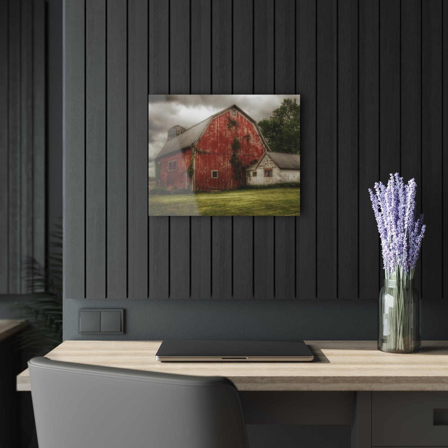 U R There Photography Stanley Road Red I Rustic Farmhouse Acrylic Wall Print