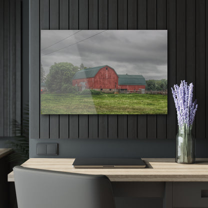 U R There Photography Clifford Road Red I Rustic Farmhouse Acrylic Wall Print