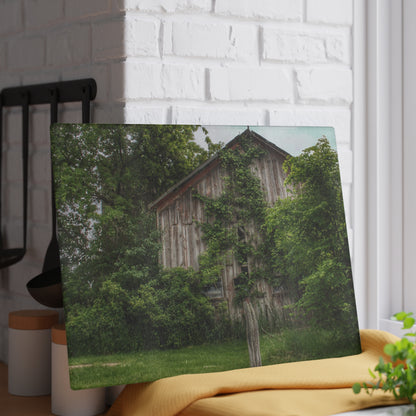 U R There Photography Imlay Hidden Rustic Farmhouse Tempered-Glass Cutting Board