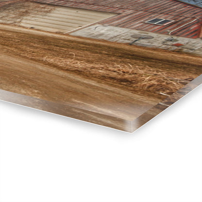 U R There Photography Maple Valley Road Red I Rustic Farmhouse Acrylic Wall Print