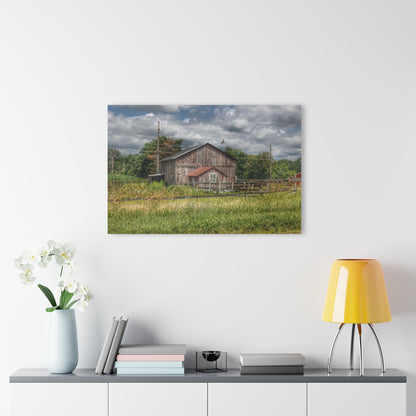 U R There Photography Millington Road Grey Horse Barn Rustic Farmhouse Acrylic Wall Print