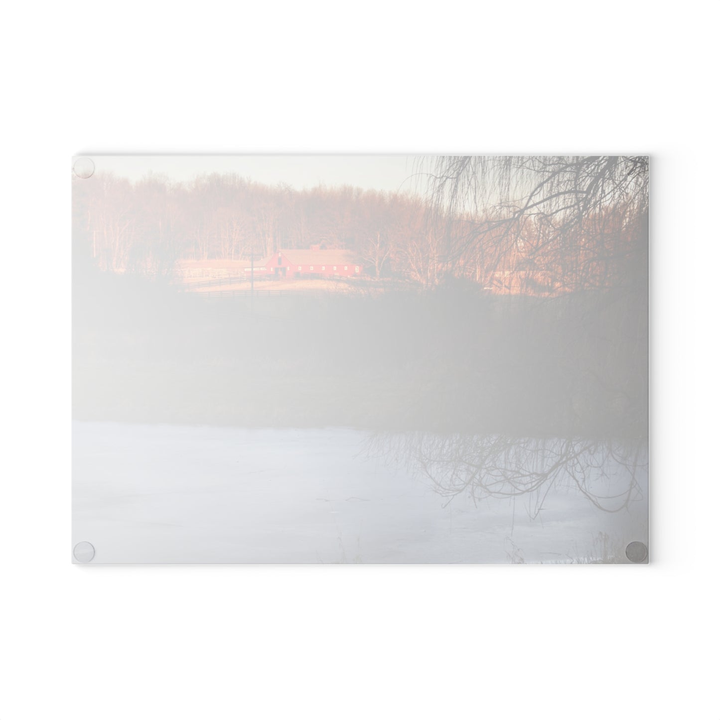 U R There Photography Hidden in Leonard Rustic Farmhouse Tempered-Glass Cutting Board