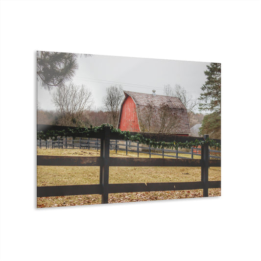 U R There Photography Beyond the Fence on Blood Road Rustic Farmhouse Acrylic Wall Print