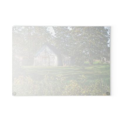 U R There Photography Bowers Road Little White Rustic Farmhouse Tempered-Glass Cutting Board