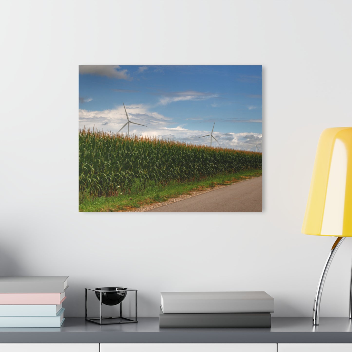 U R There Photography Gilford Road Corn Row Rustic Farmhouse Acrylic Wall Print