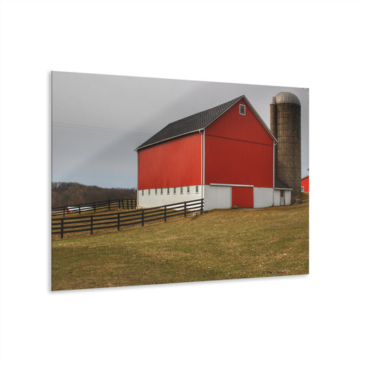 U R There Photography Brocker Road Red I Rustic Farmhouse Acrylic Wall Print