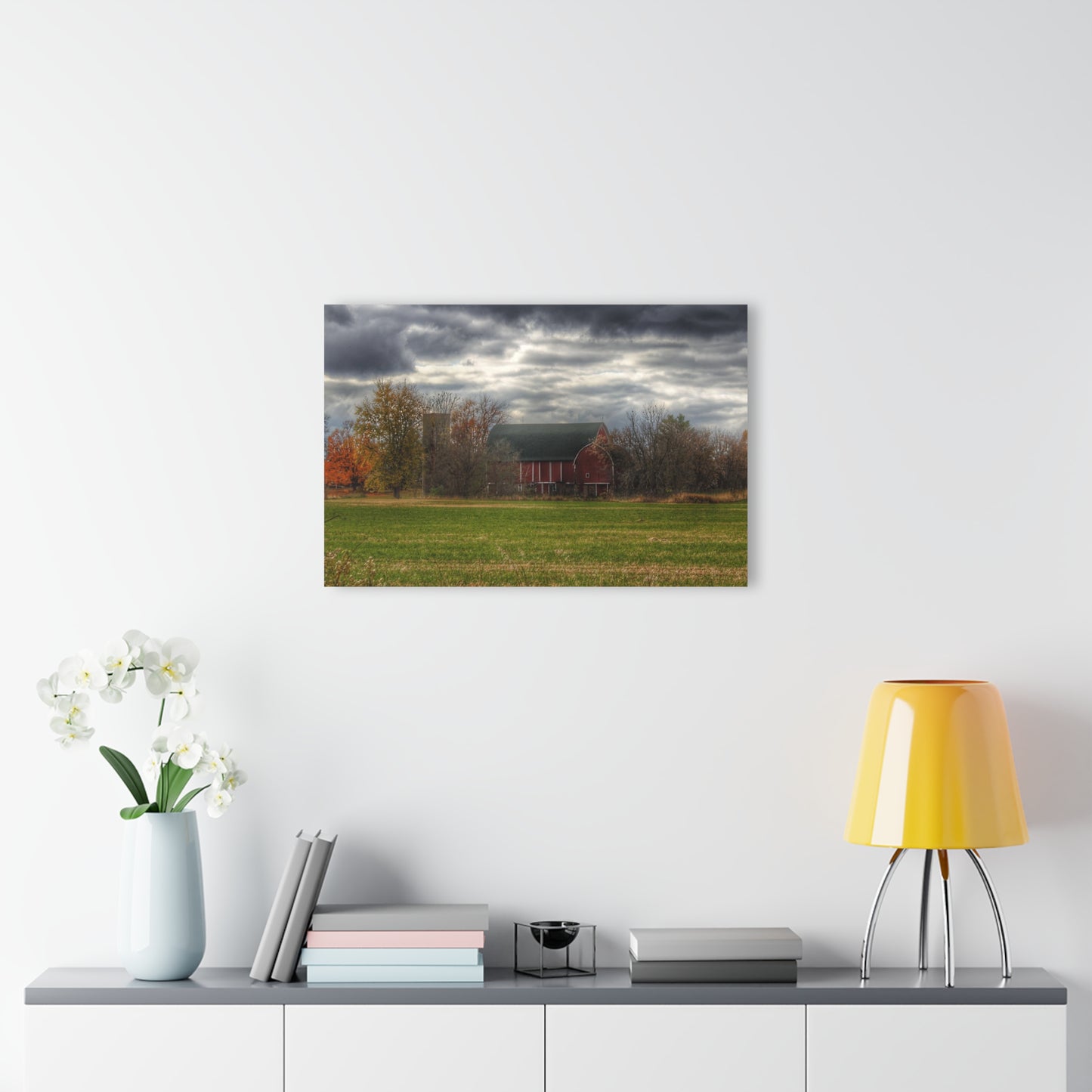 U R There Photography Booth Road Hidden Red I Rustic Farmhouse Acrylic Wall Print