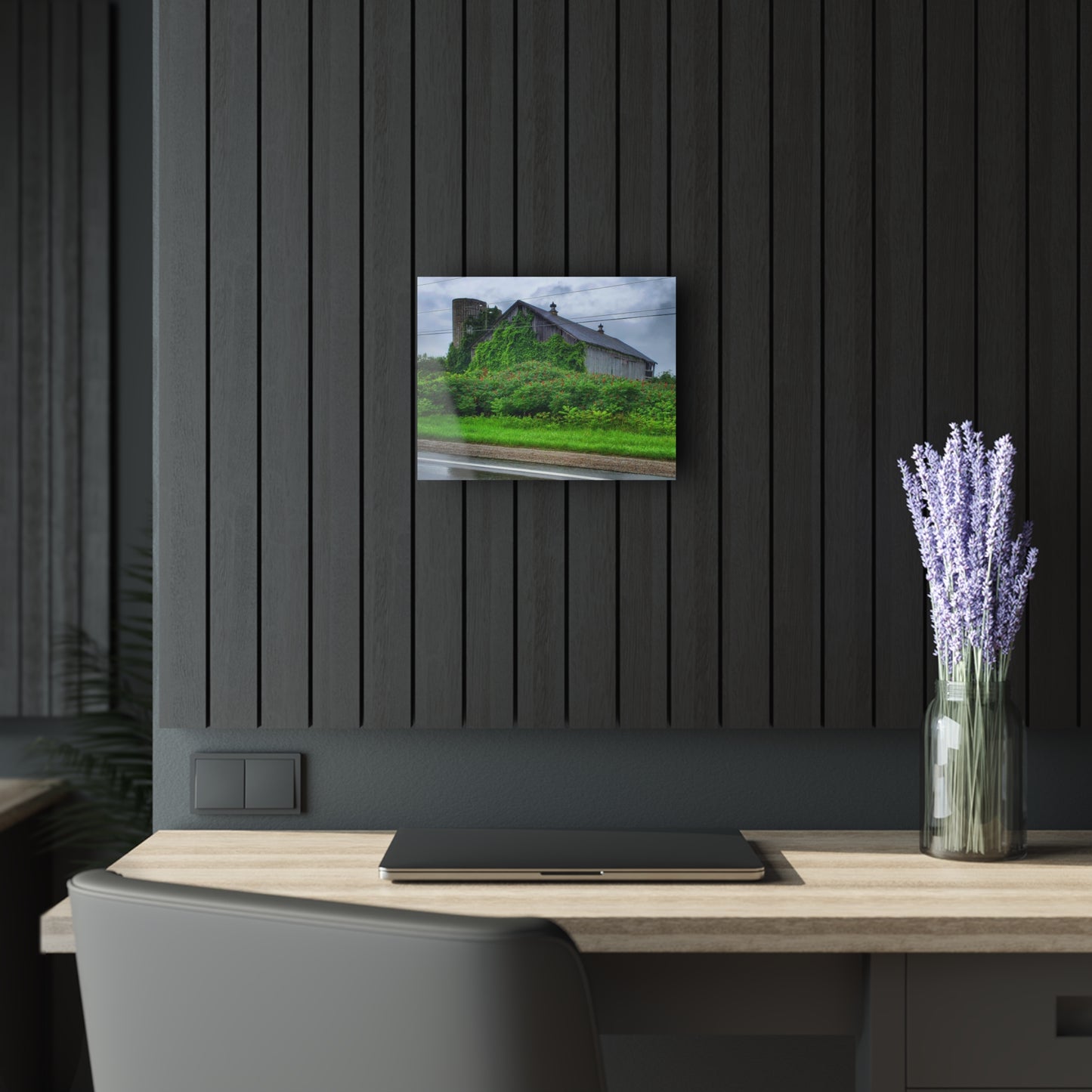 U R There Photography Metamora M-24 Grey IV Rustic Farmhouse Acrylic Wall Print