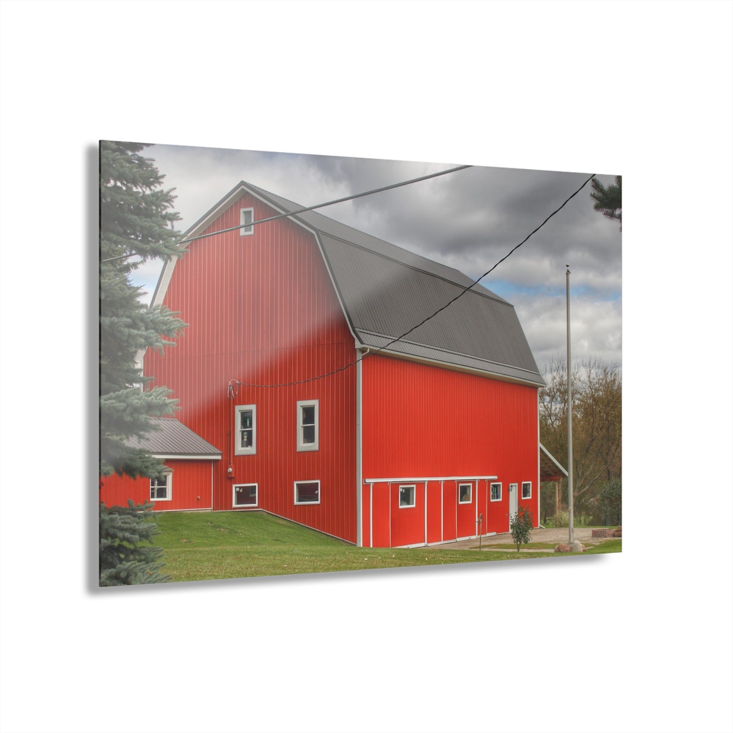 U R There Photography Connell Road Modern Red Rustic Farmhouse Acrylic Wall Print