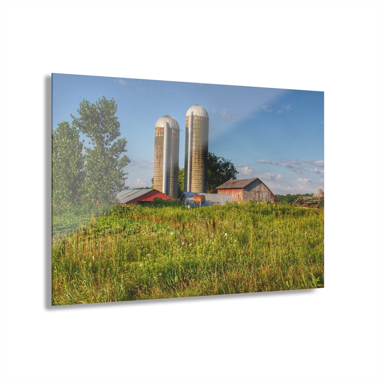U R There Photography Morrish Road Silos II Rustic Farmhouse Acrylic Wall Print