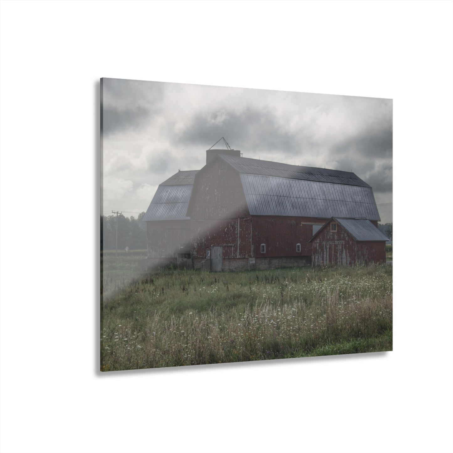 U R There Photography Glover Road Reds Rustic Farmhouse Acrylic Wall Print