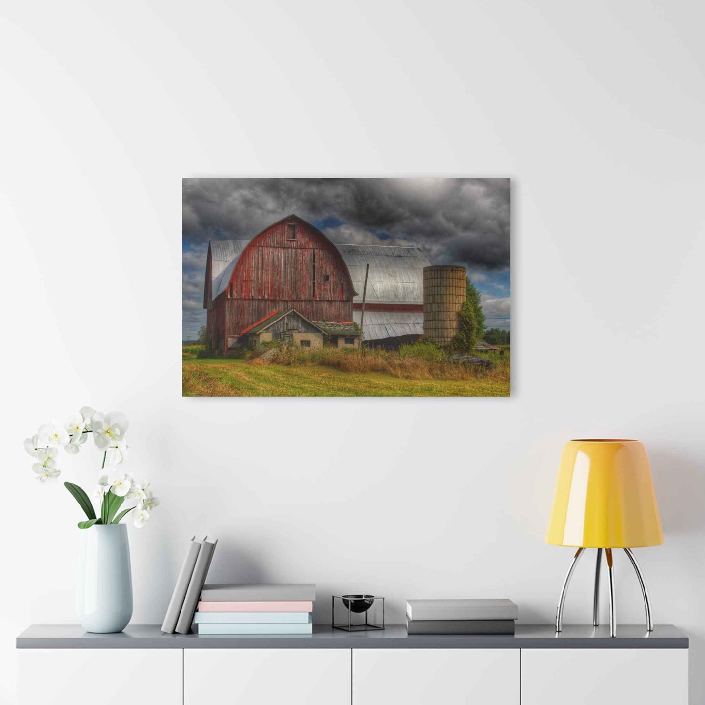 U R There Photography Valentine Road Red I Rustic Farmhouse Acrylic Wall Print