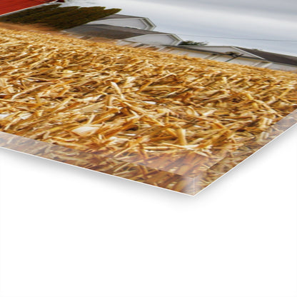 U R There Photography Jones Road Red Rustic Farmhouse Acrylic Wall Print