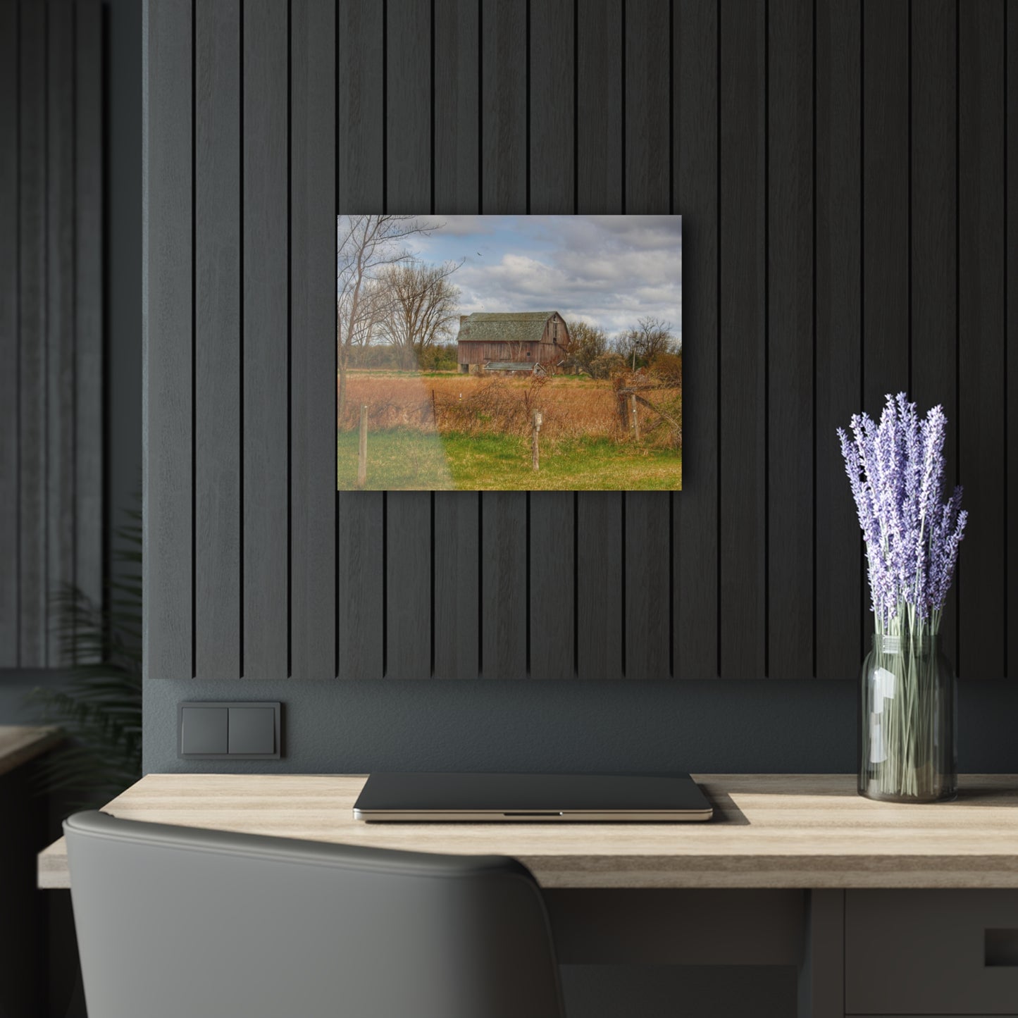 U R There Photography Clothier Road Red II Rustic Farmhouse Acrylic Wall Print