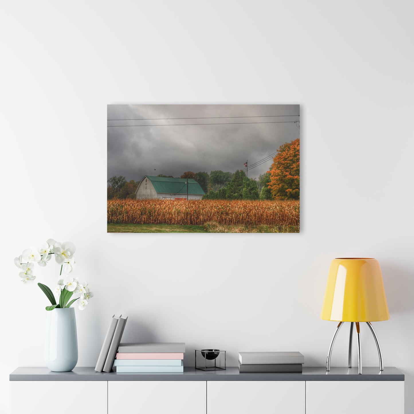 U R There Photography Saginaw Road White Rustic Farmhouse Acrylic Wall Print