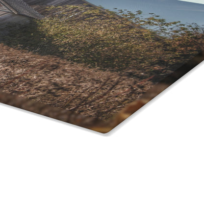 U R There Photography Fulmer Road Greys Rustic Farmhouse Tempered-Glass Cutting Board