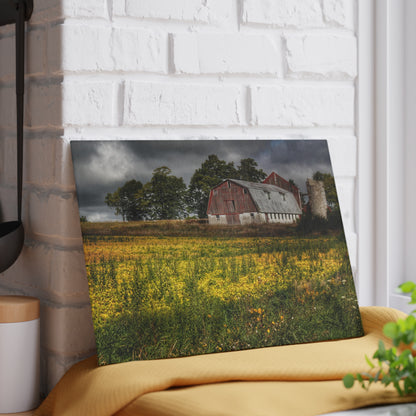 U R There Photography Remnants Rustic Farmhouse Tempered-Glass Cutting Board