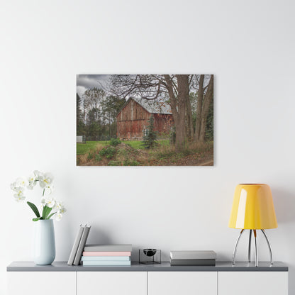 U R There Photography Big Fish Lake Road Red Rustic Farmhouse Acrylic Wall Print