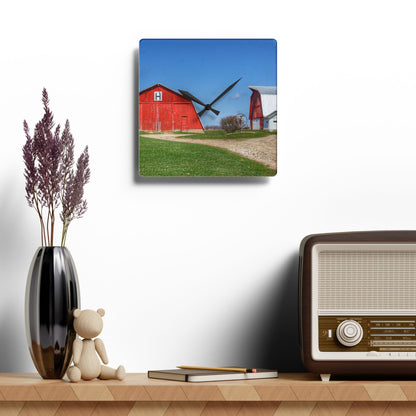 U R There Photography Shay Lake Duo Rustic Farmhouse Acrylic Analog Wall Clock