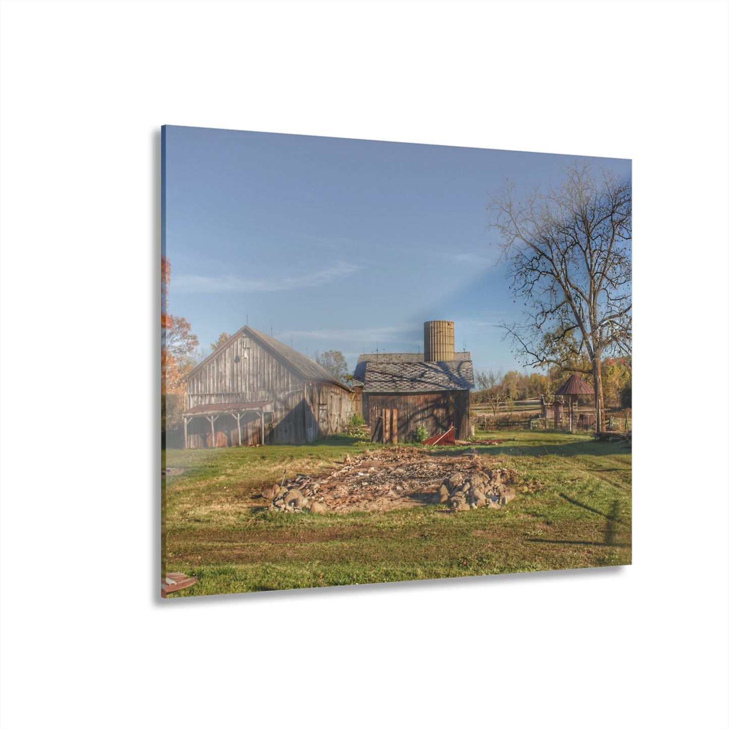 U R There Photography Bowers Road Greys I Rustic Farmhouse Acrylic Wall Print