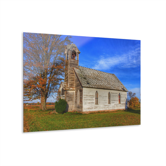 U R There Photography Schoolhouse of Marlette Road I Rustic Farmhouse Acrylic Wall Print