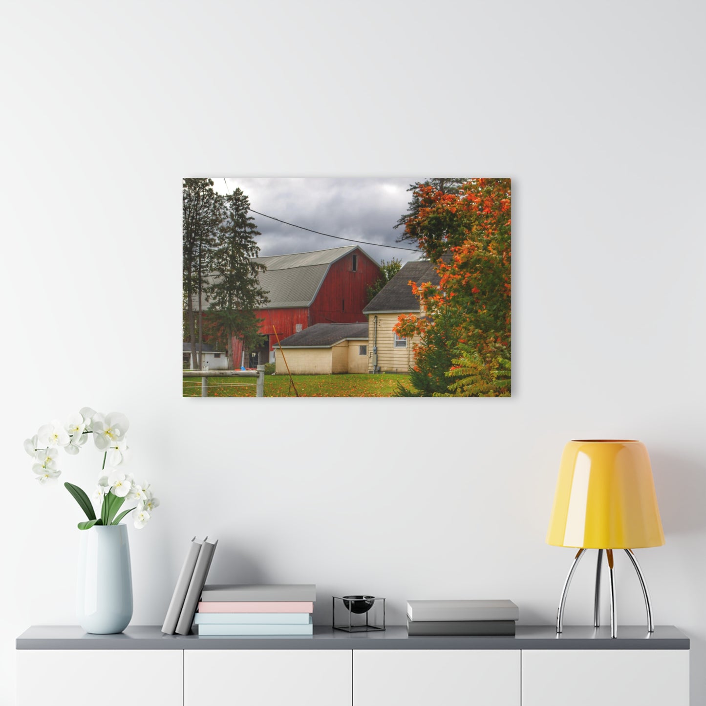 U R There Photography Farnsworth Road Red II Rustic Farmhouse Acrylic Wall Print