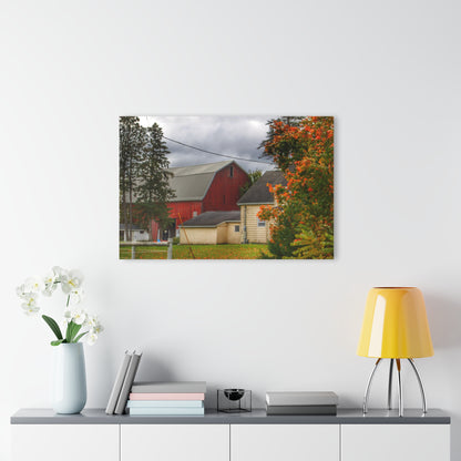 U R There Photography Farnsworth Road Red II Rustic Farmhouse Acrylic Wall Print