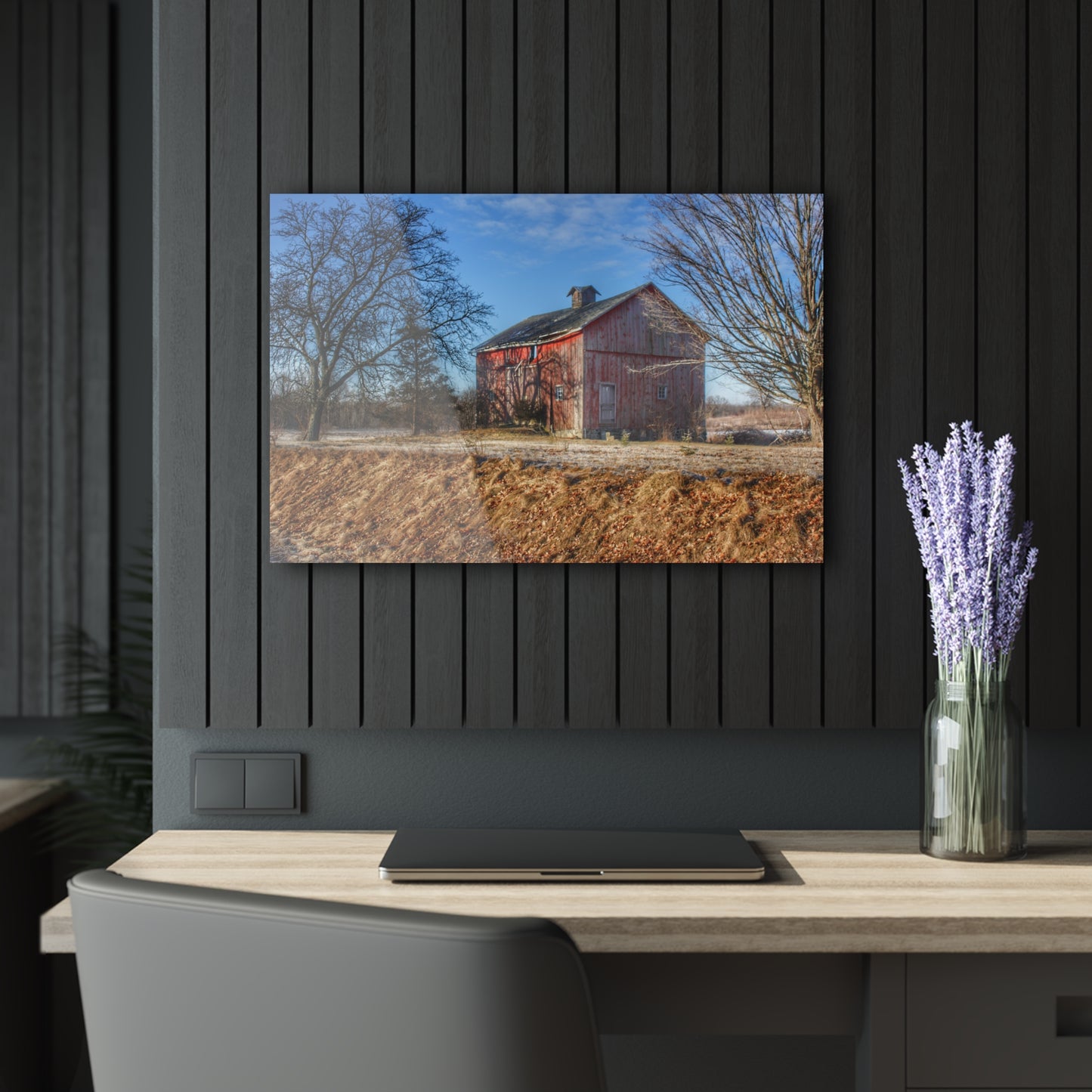 U R There Photography M-24 Barn at the Bend I Rustic Farmhouse Acrylic Wall Print