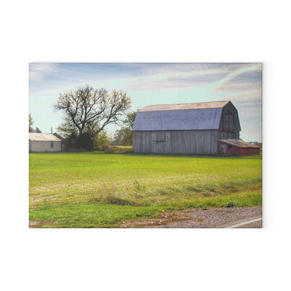 U R There Photography North Gera Road Red Rustic Farmhouse Tempered-Glass Cutting Board