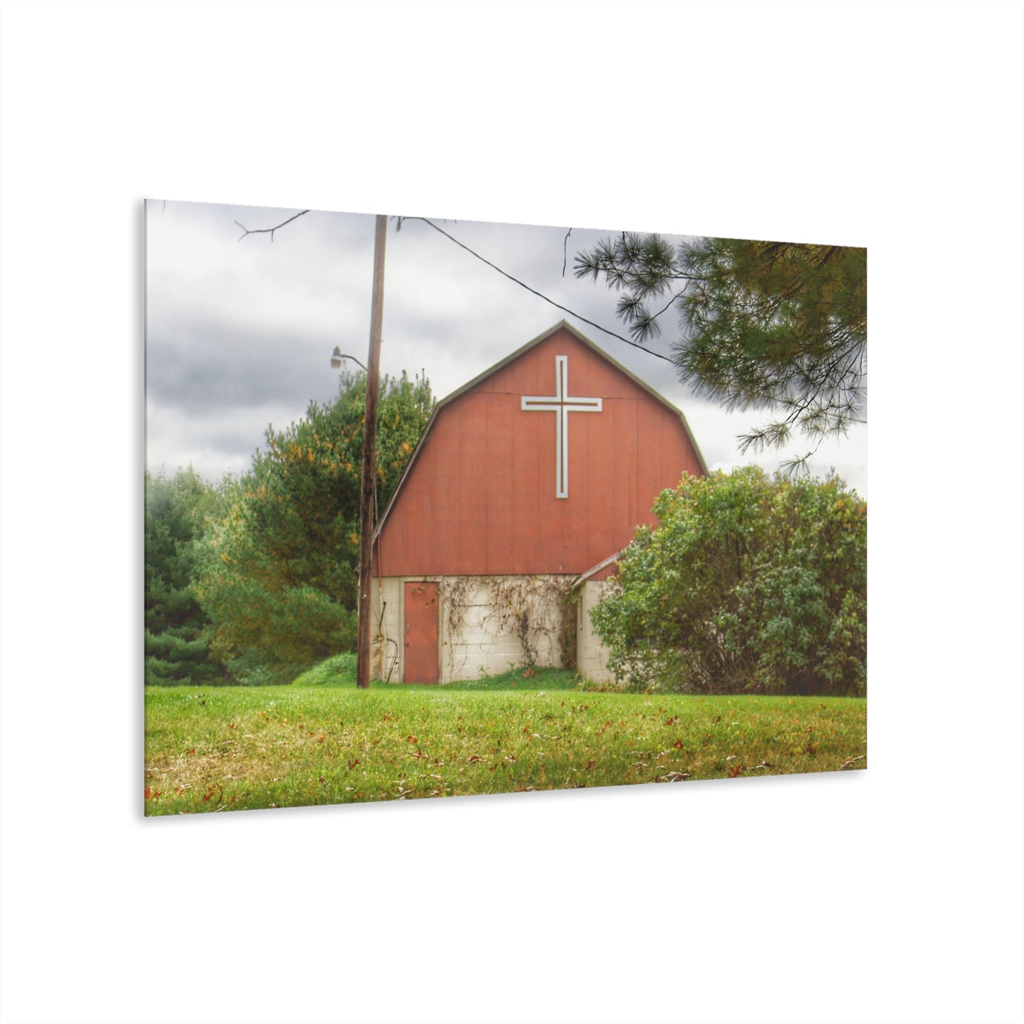 U R There Photography Flint River Road Cross Barn Rustic Farmhouse Acrylic Wall Print