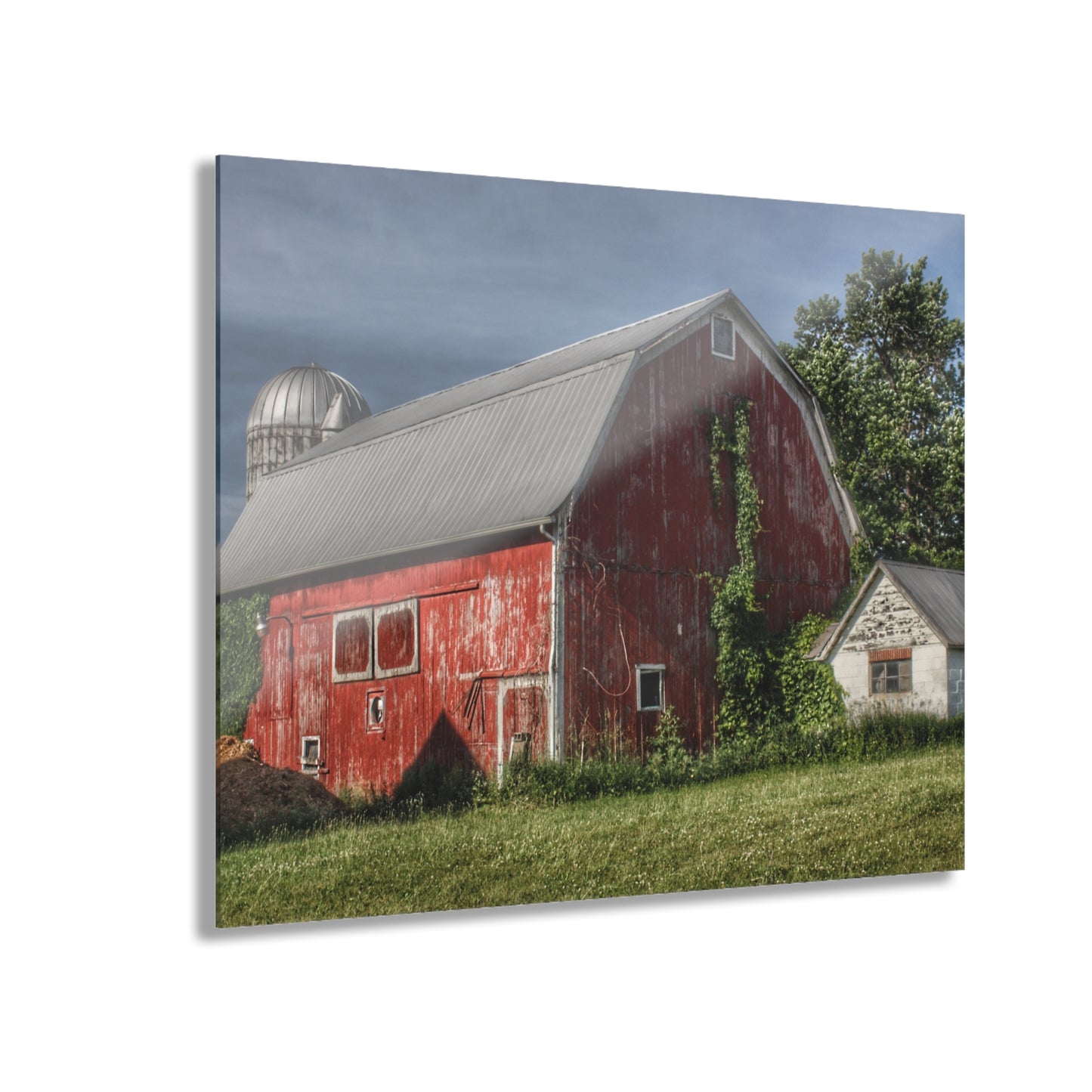 U R There Photography Stanley Road Red in Summer I Rustic Farmhouse Acrylic Wall Print