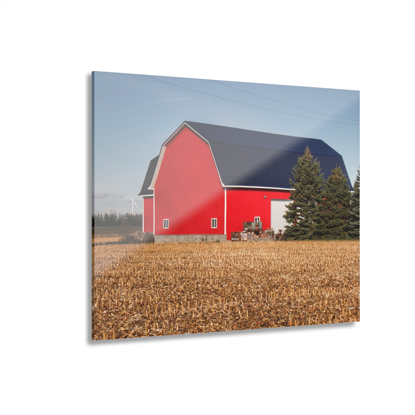 U R There Photography South Kirk Road Modern Red Rustic Farmhouse Acrylic Wall Print