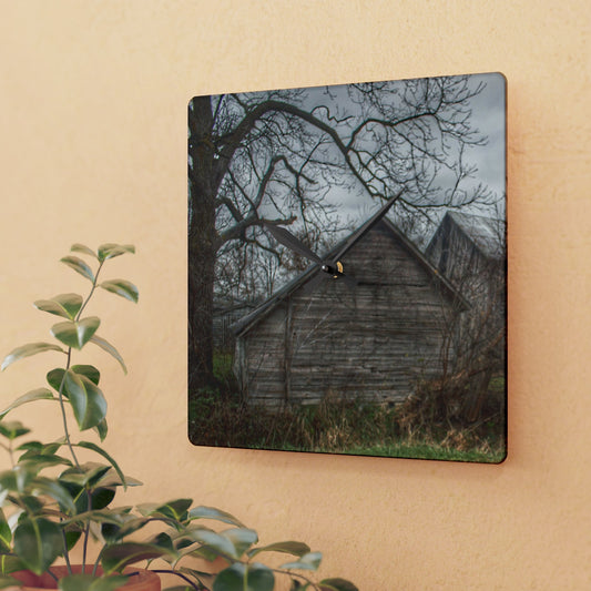 Barn Boutique Rustic Acrylic Analog Wall Clock| Bowers Road Greys I