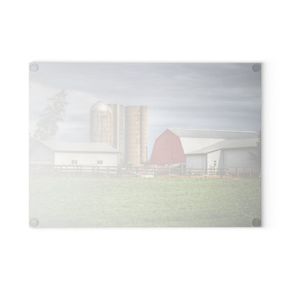 U R There Photography M-24 Farm Rustic Farmhouse Tempered-Glass Cutting Board