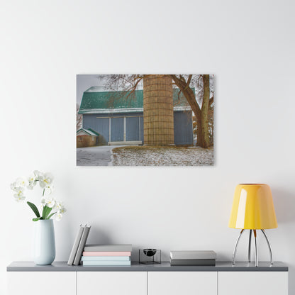U R There Photography Hollow Corners Grey and Silo Rustic Farmhouse Acrylic Wall Print